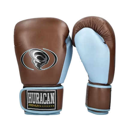 GUANTE HARVEY MARRON-CELESTE CUERO
