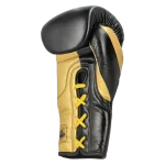 GUANTE BOX NEGRO-DORADO CUERO CORDONES - Imagen 4