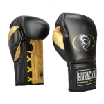 GUANTE BOX NEGRO-DORADO SINTETICO CORDONES