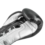 GUANTE BOX NEGRO-PLATEADO CUERO CORDONES - Imagen 3