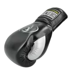 GUANTE BOX NEGRO-PLATEADO CUERO CORDONES - Imagen 7