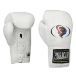 GUANTE BOX BLANCO CUERO CORDONES